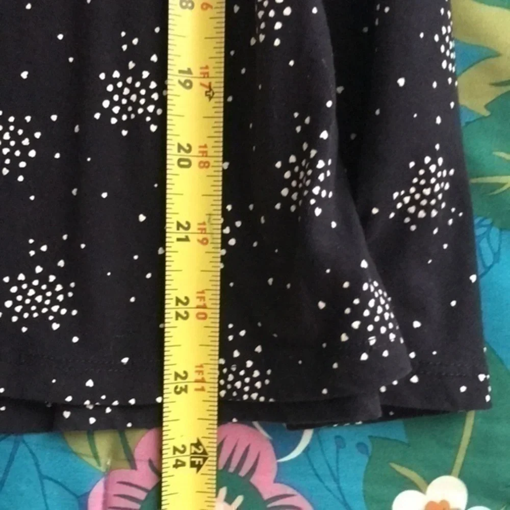 H&M Long Sleeve Dress Set Size 4/6 Black & Grey Polka Dots
